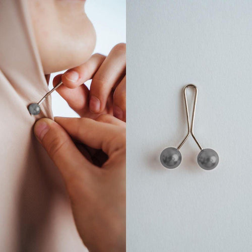 Turkish Hijab Pins Grey - Pack Of 6
