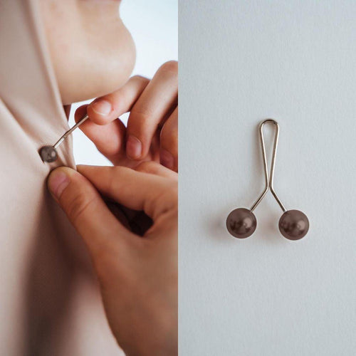 Turkish Hijab Pins Brown - Pack Of 6