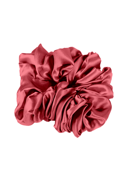 Silk Scrunchie in Hot Pink
