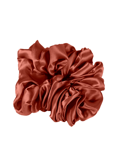 Silk Scrunchie in Rust